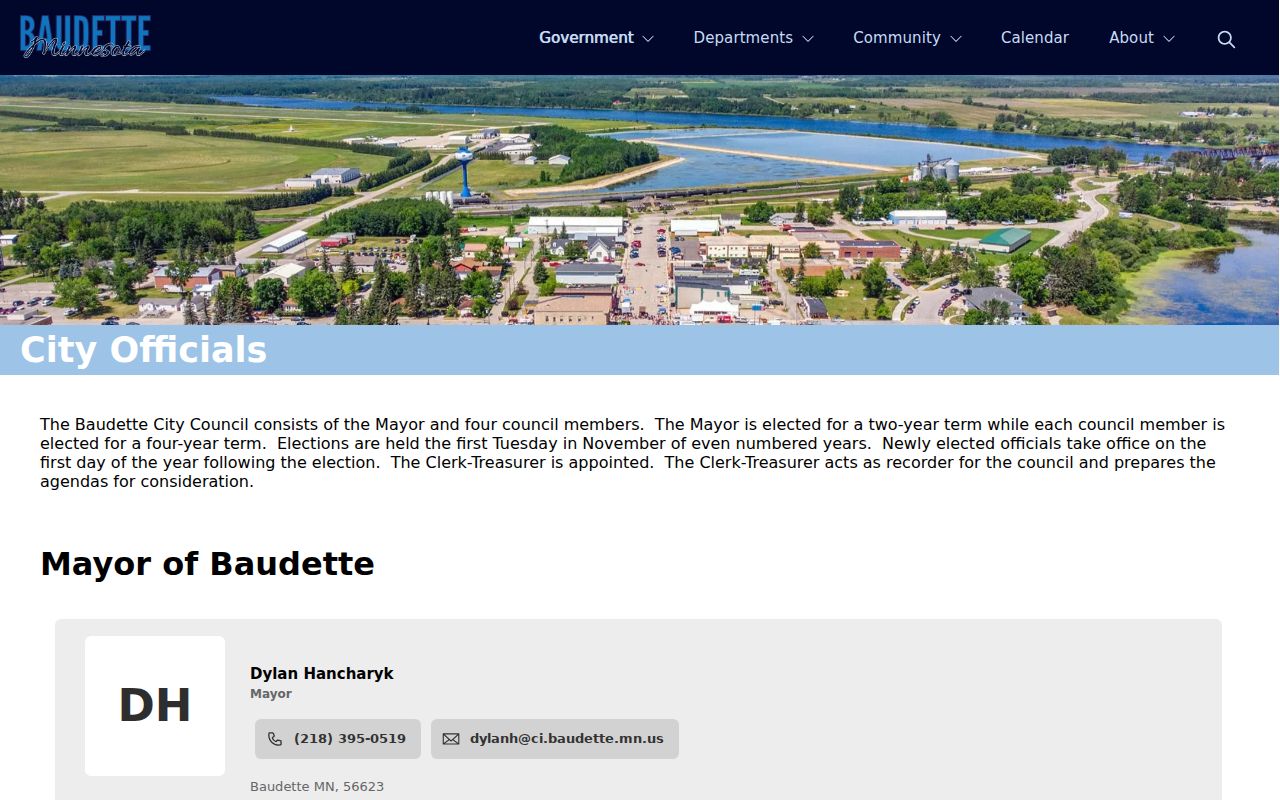Baudette court records city officials source for municipal contacts
